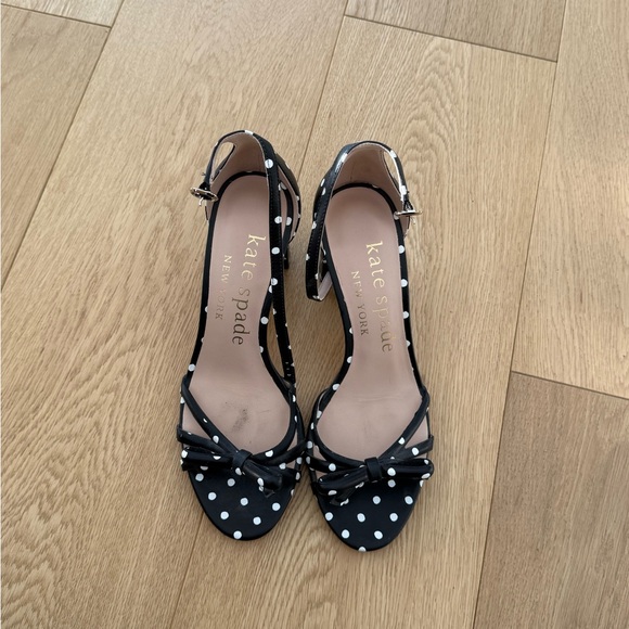 Kate Spade Black Polka Dot Women's Heels - Picture 2 of 9